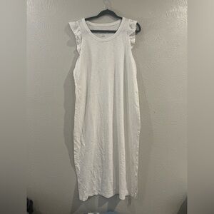 BRAND NEW Universal Thread Women's White Ruffle Sleeve Tank Dress
